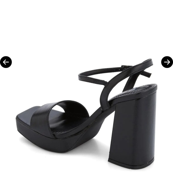 bp Women's Black Strappy Heels Noelle Platform Sandal 11 - Picture 9 of 12